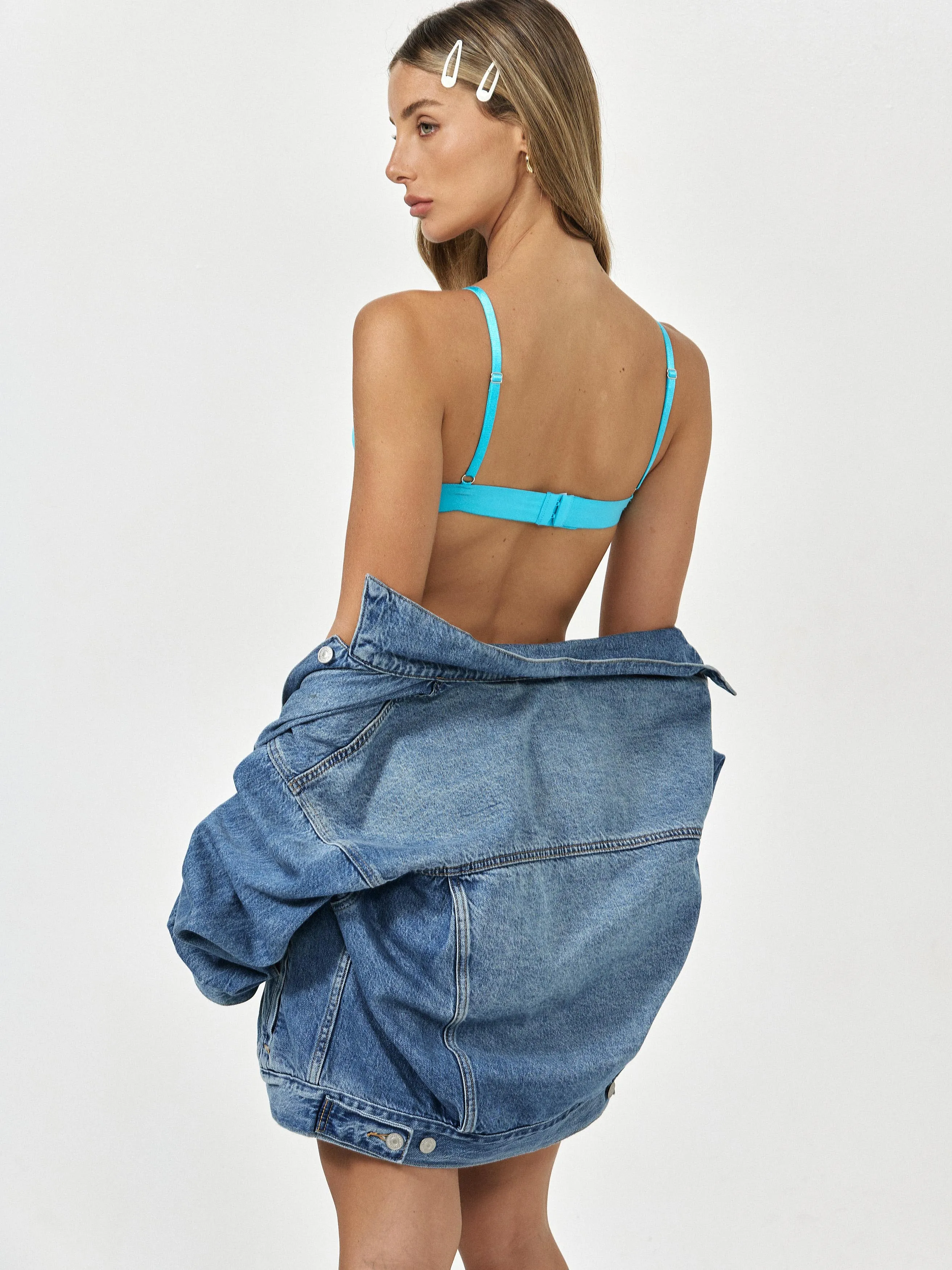 Basic Ribbed Laced Set- Teal