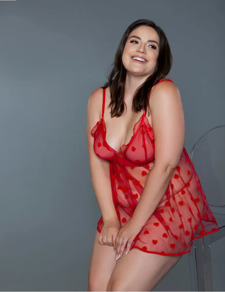 Be Wicked 2032 Valentine Babydoll Red