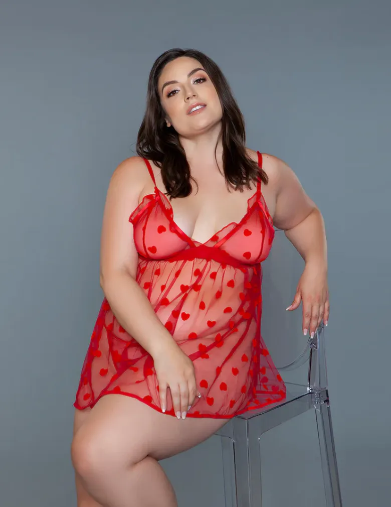 Be Wicked 2032 Valentine Babydoll Red