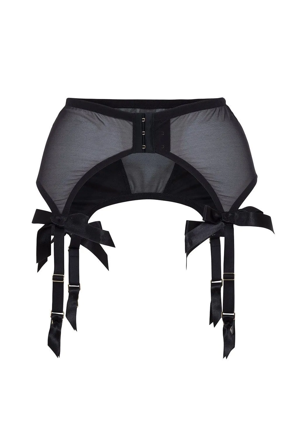Bettie Page Black 4 Strap Suspender Belt