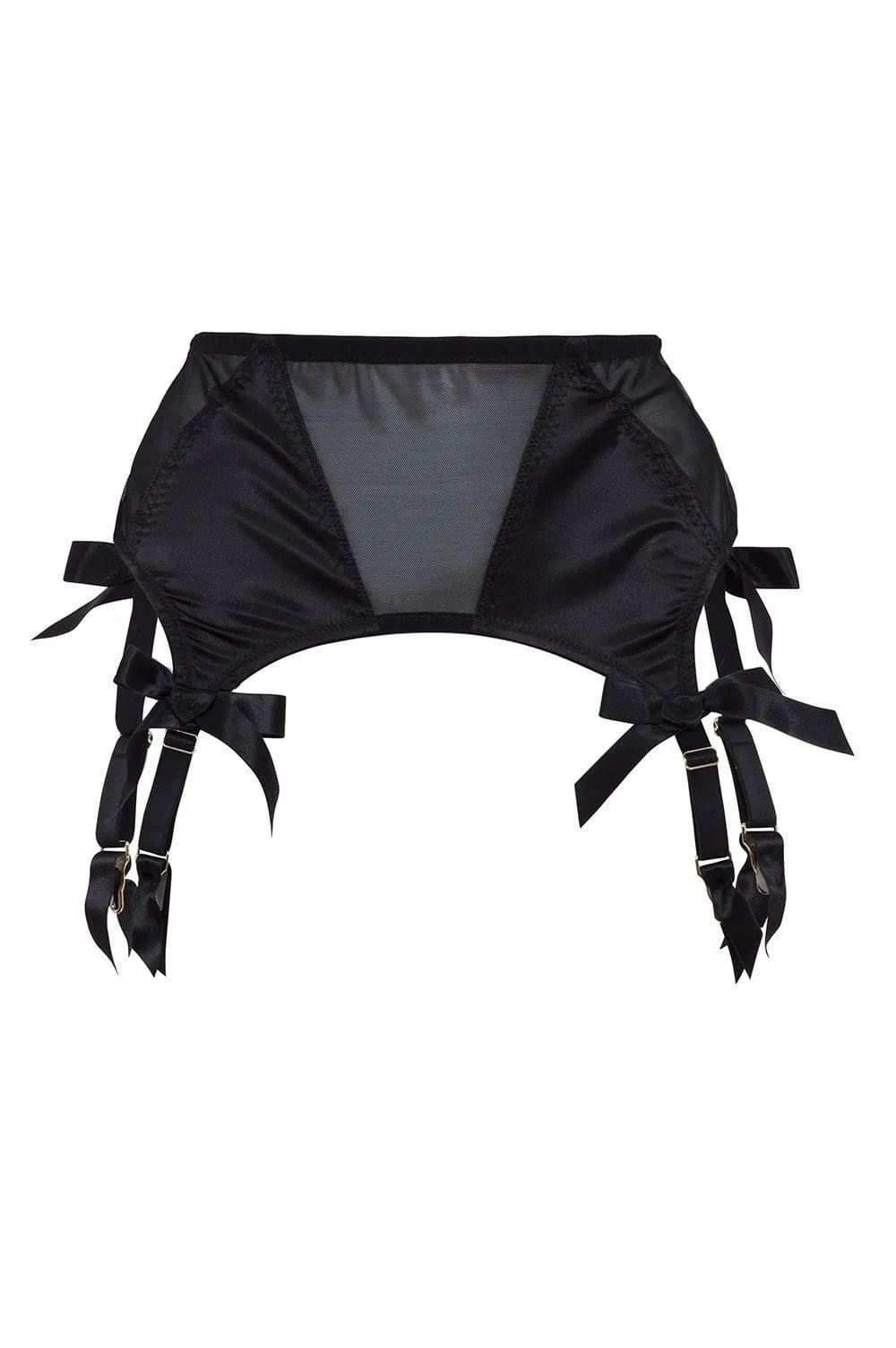 Bettie Page Black 4 Strap Suspender Belt