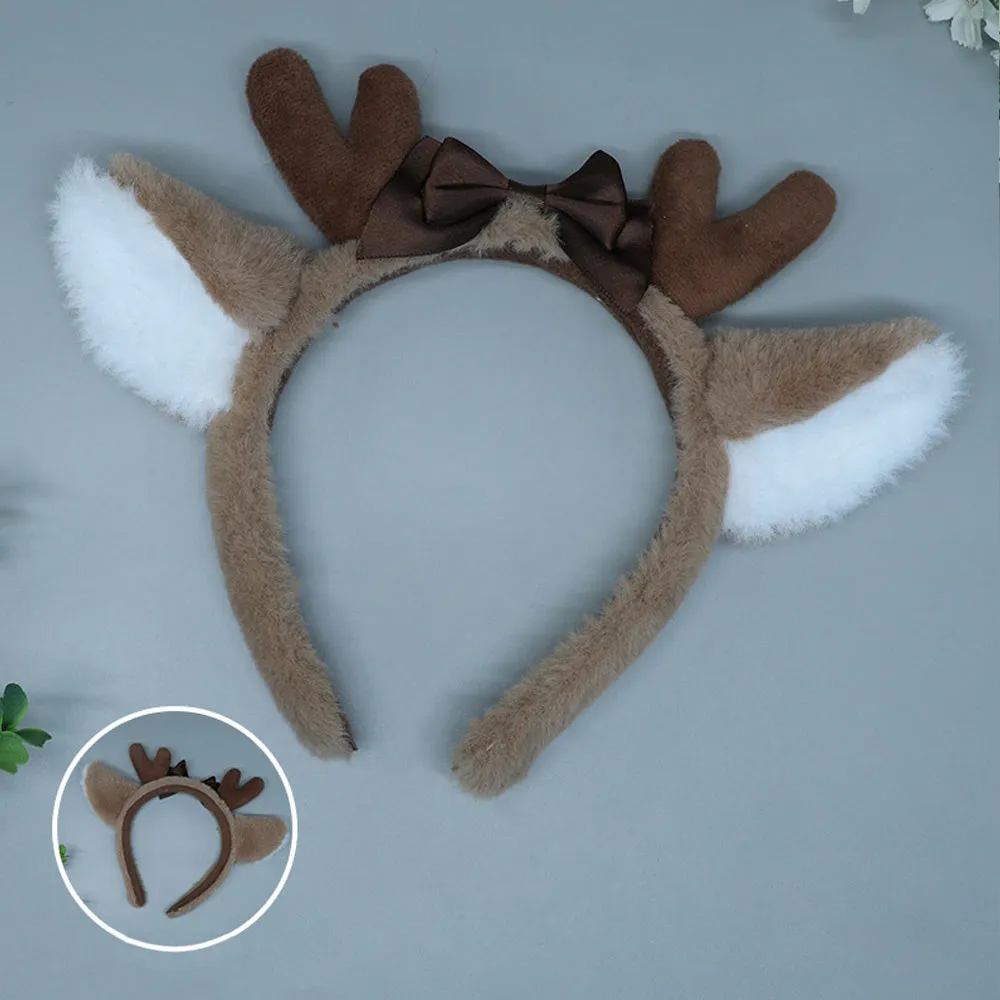 Christmas Elk Costume Adult Furry Reindeer Cosplay Outfit Xmas Party Skirt Set
