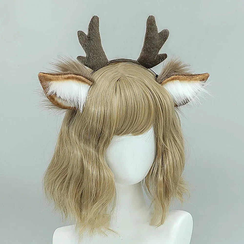 Christmas Elk Costume Adult Furry Reindeer Cosplay Outfit Xmas Party Skirt Set