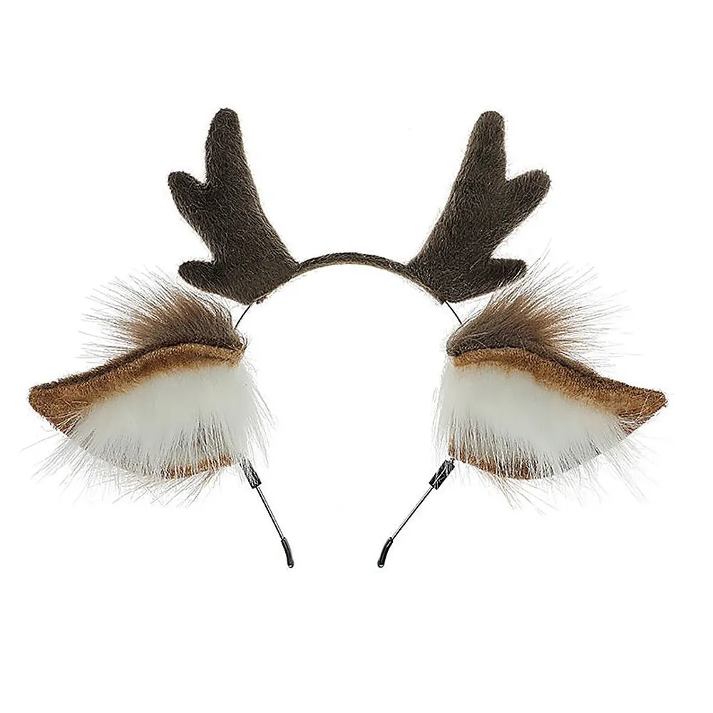 Christmas Elk Costume Adult Furry Reindeer Cosplay Outfit Xmas Party Skirt Set