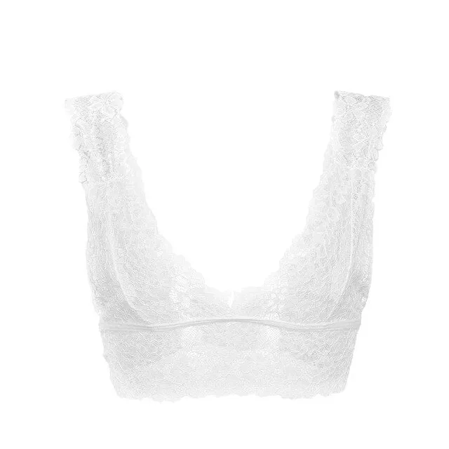 EIE Sexy bra women lace bralette push up lingerie unlined transparent seamless intimates underwear bras brassiere crop top