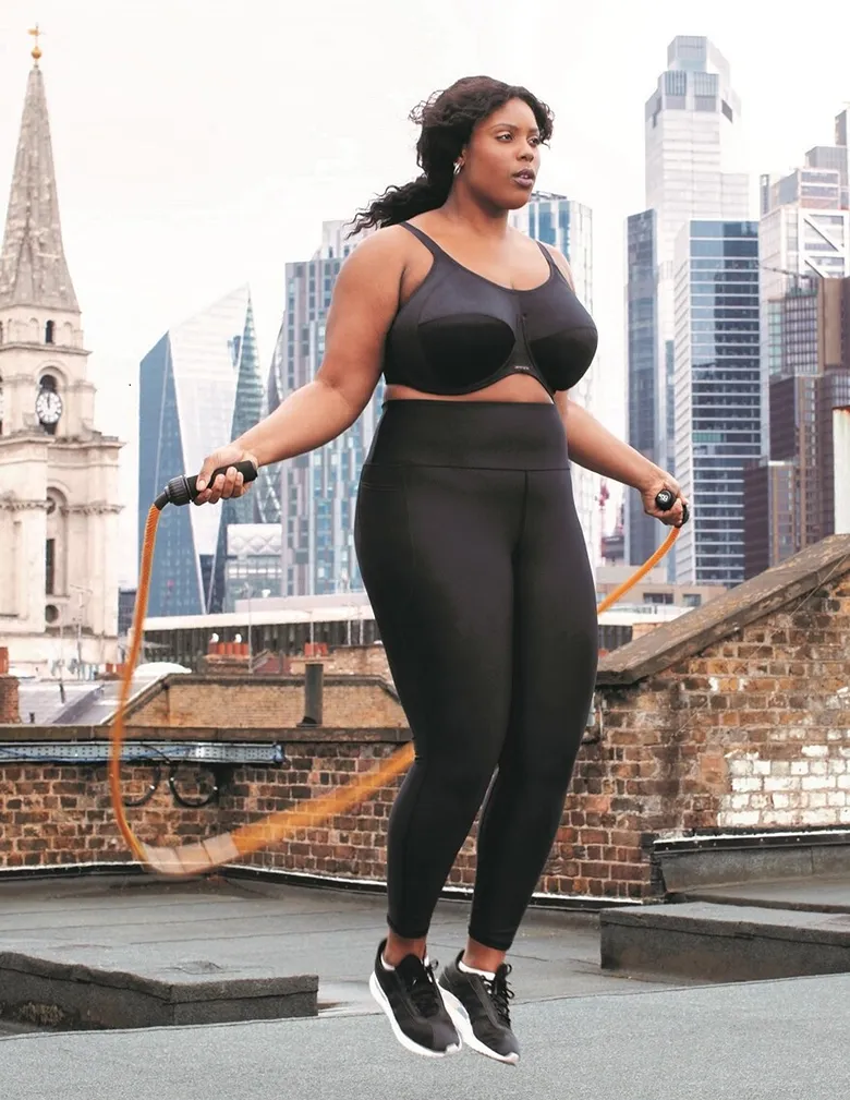 Elomi Energise EL8041 Black Underwire Sports J-Hook Bra