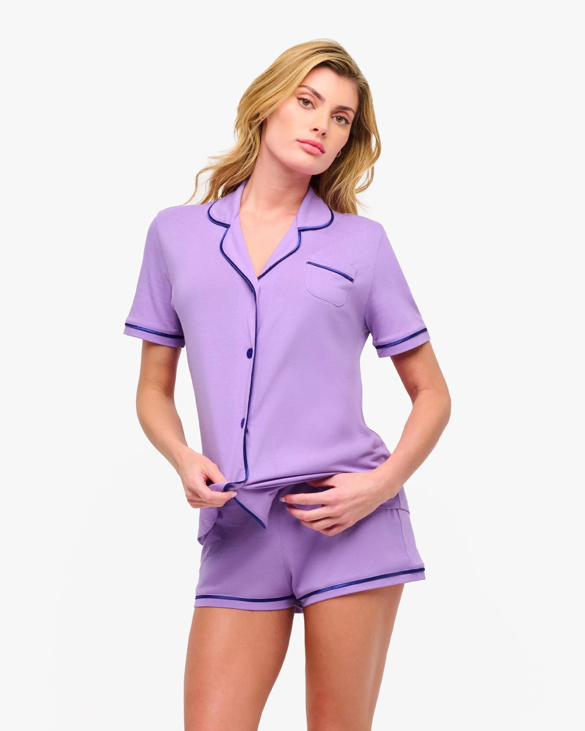 Ensemble Pyjama Haut  Manches Courtes Et Boxer