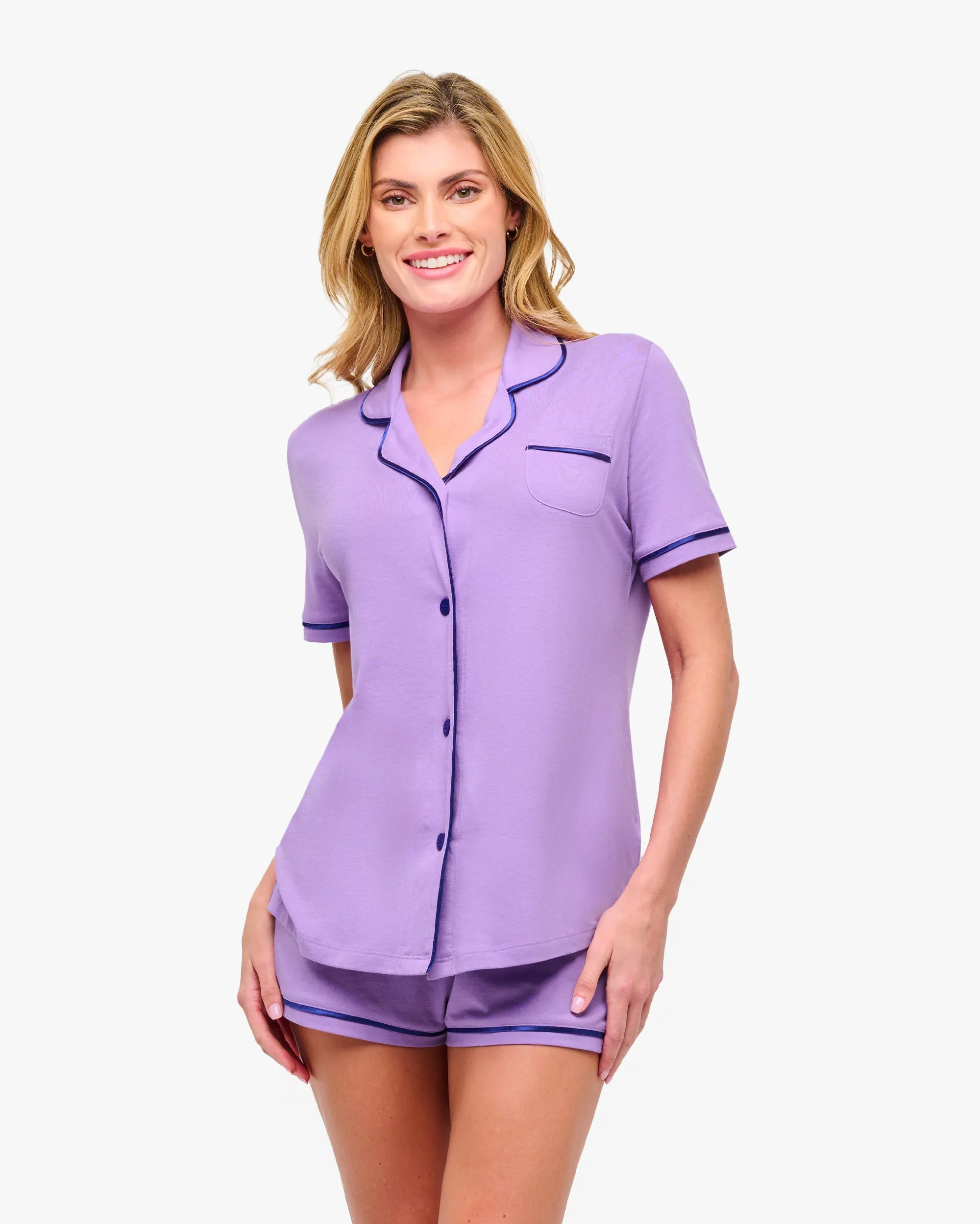 Ensemble Pyjama Haut  Manches Courtes Et Boxer