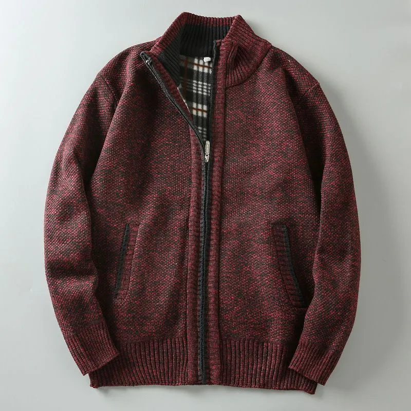 Fleece Lined Padded Warm Keeping Casual All-match Sweater Jacket Coat