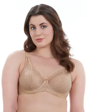 Goddess Michelle GD5000 Sand Underwire Padded Banded Bra