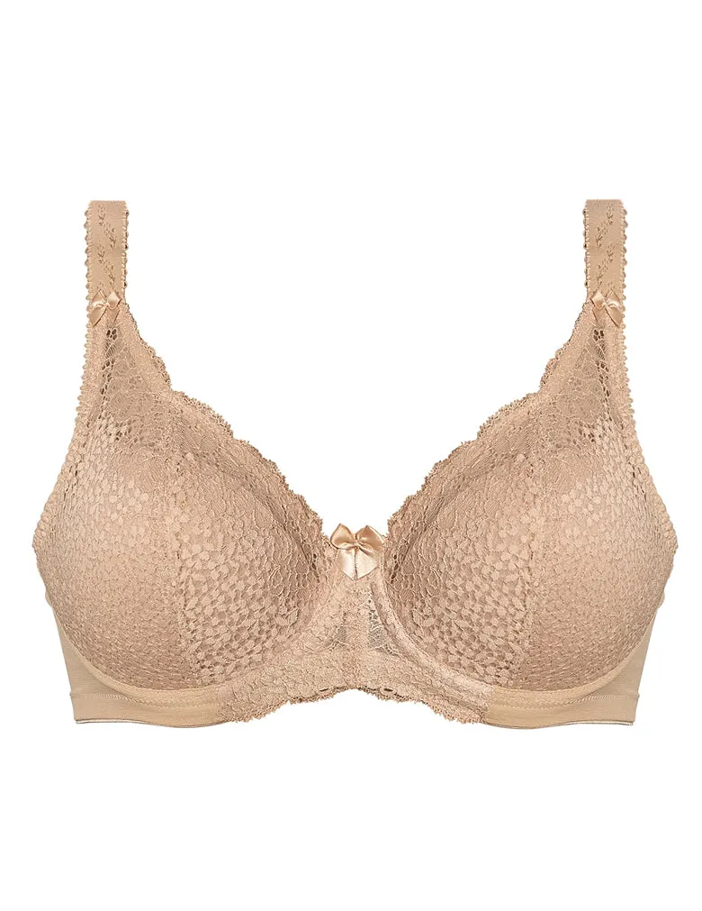 Goddess Michelle GD5000 Sand Underwire Padded Banded Bra