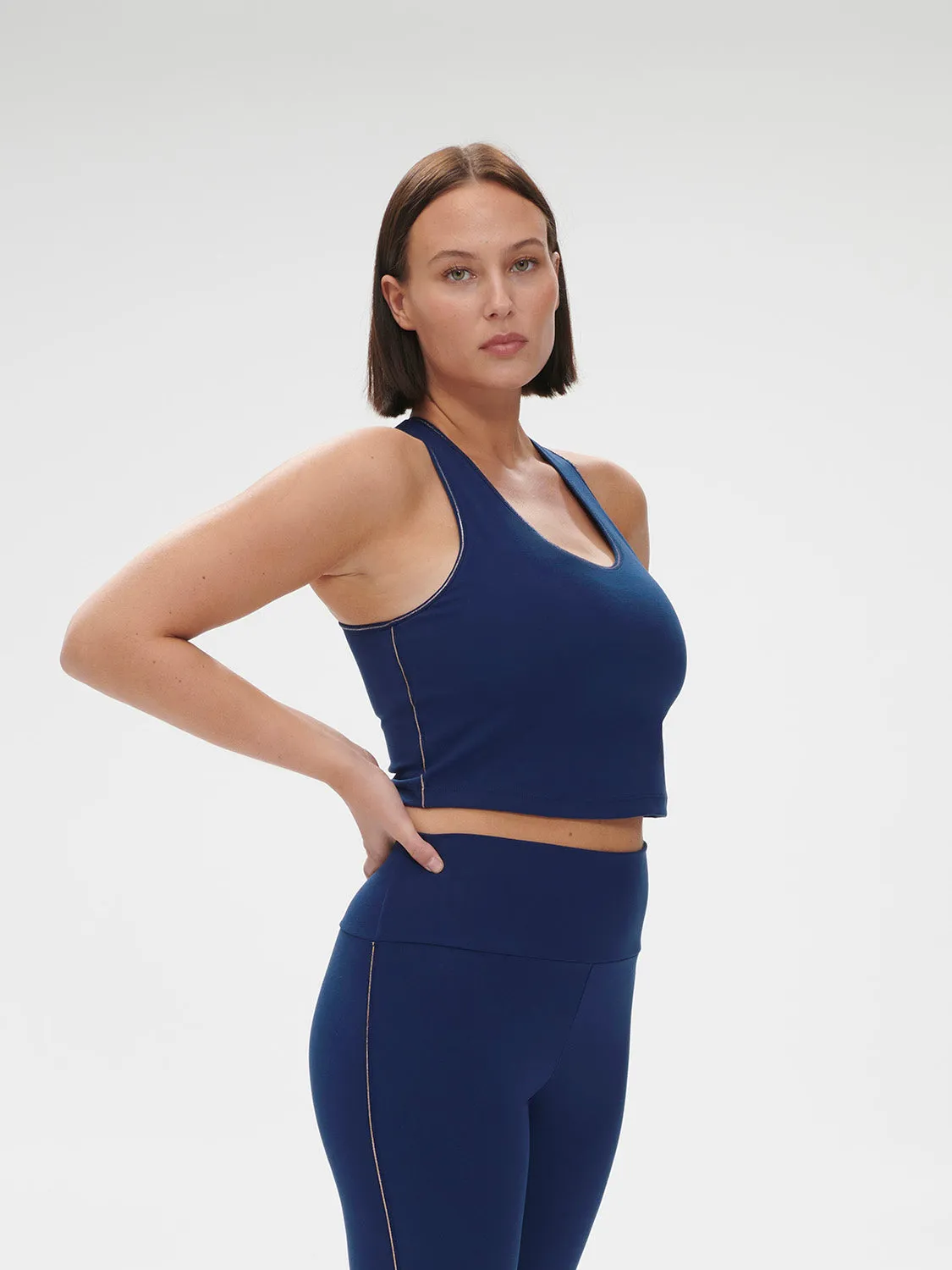 Harmony Built-In Bra Tank - Midnight Blue
