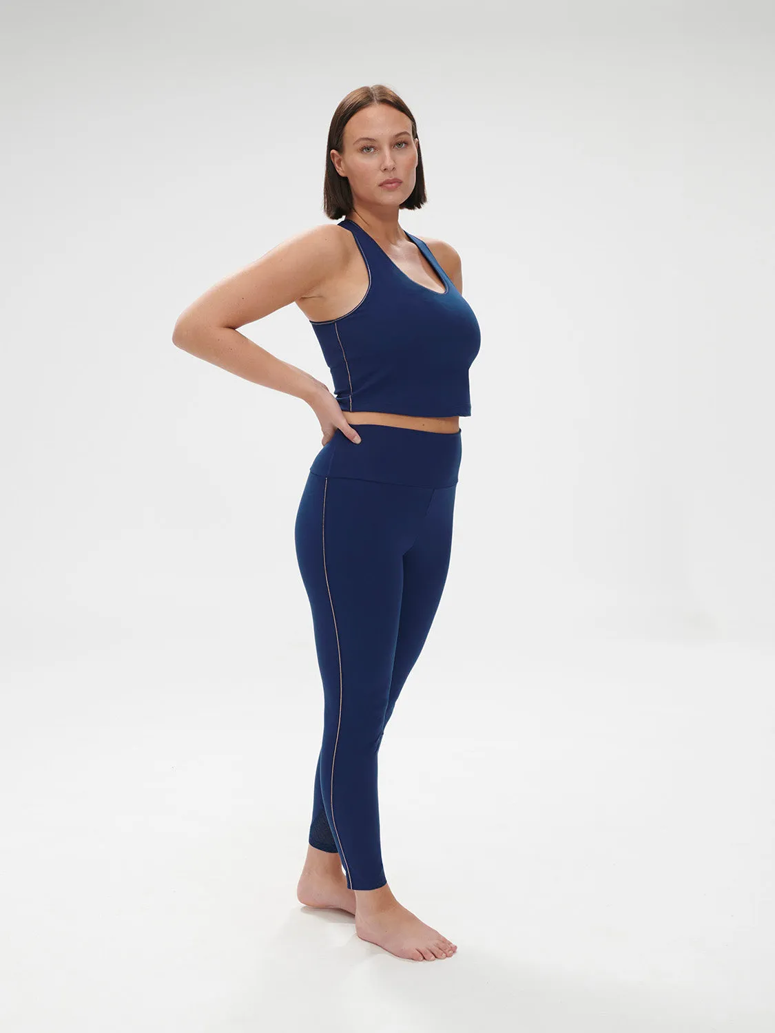 Harmony Built-In Bra Tank - Midnight Blue