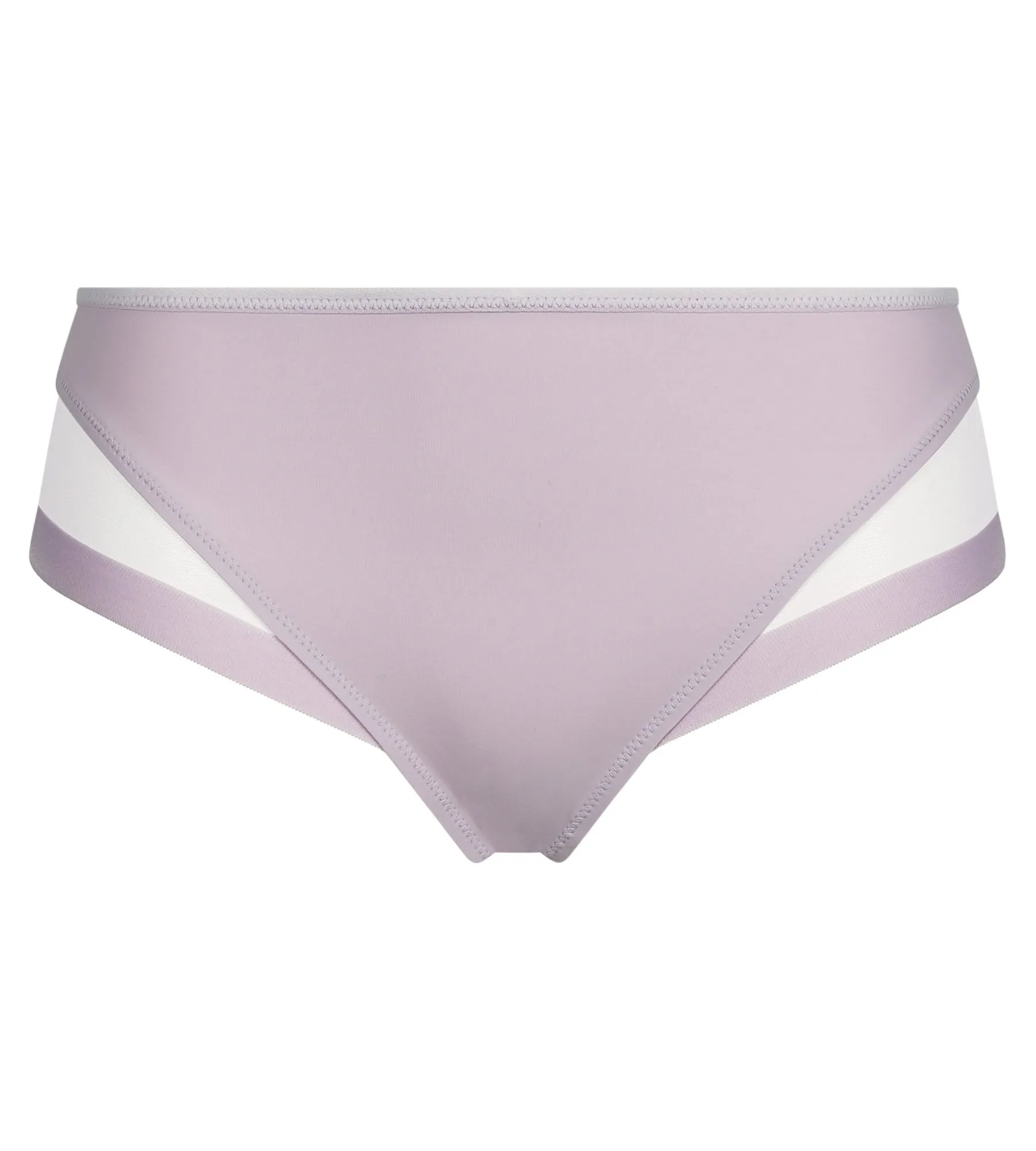 Microfibre and tulle Violet Grey midi panties Dim Generous