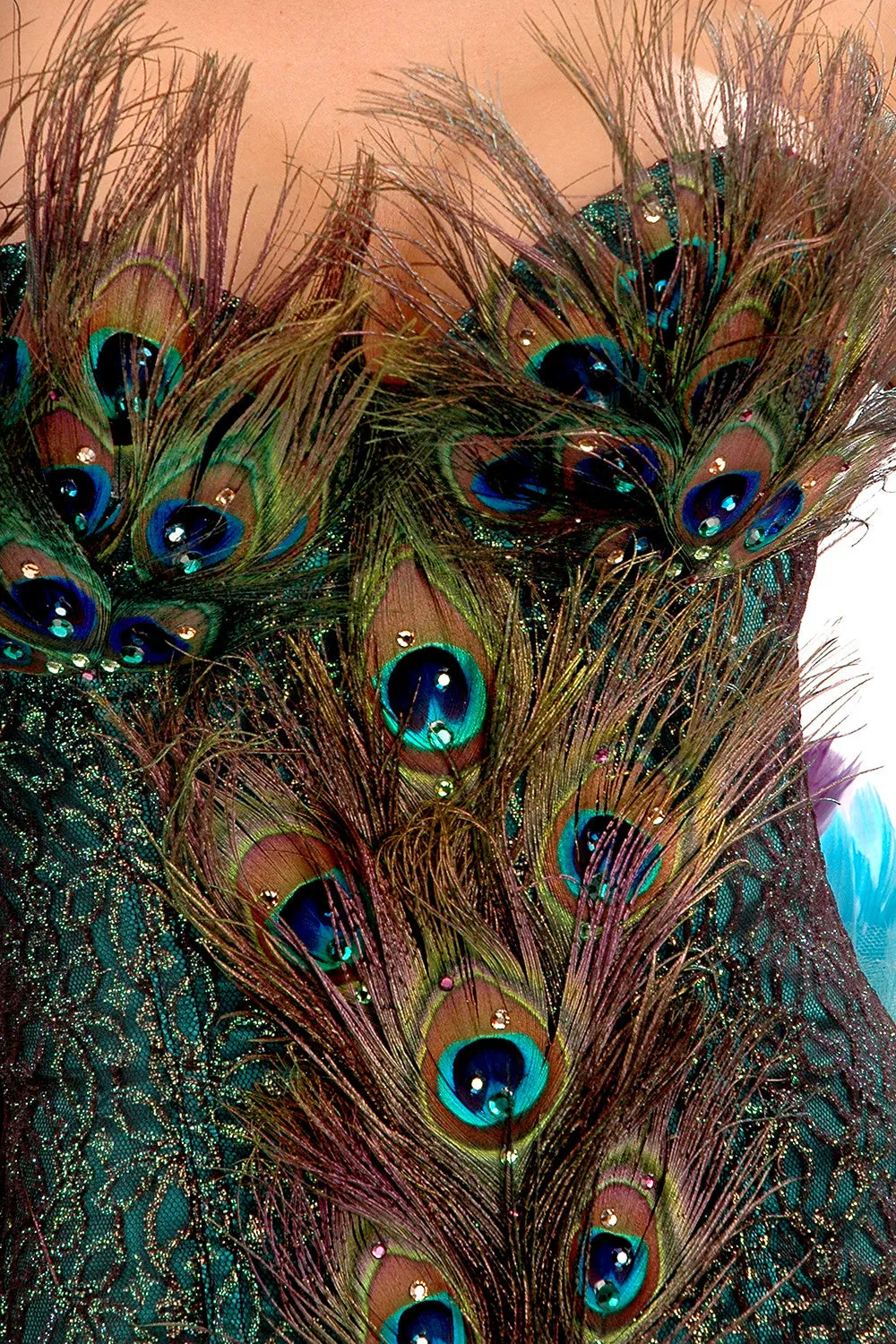 Peacock Corset (with Rhinestones)