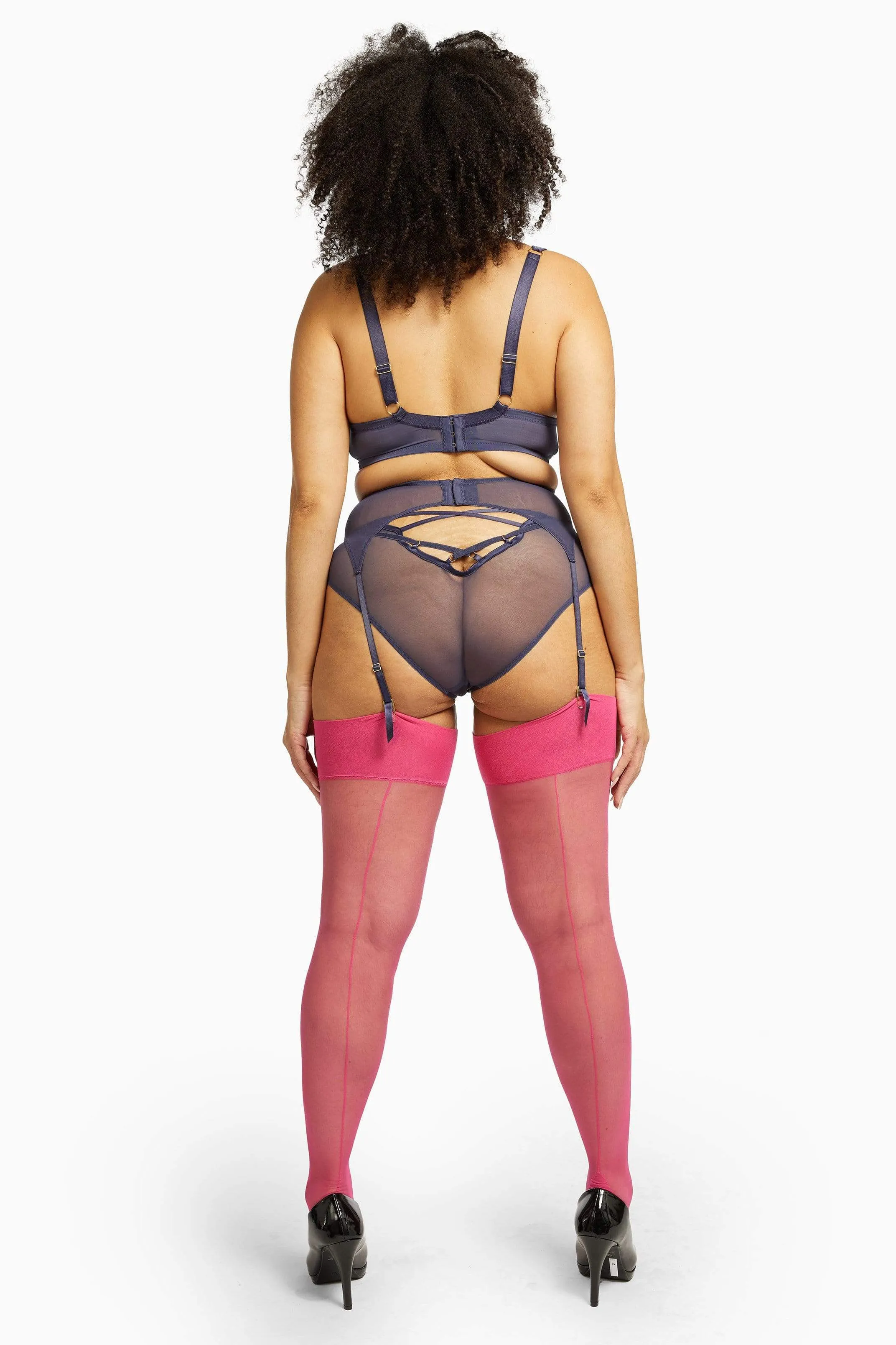 Philly Navy Tulip Suspender Belt