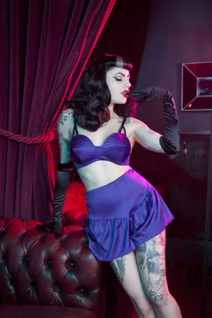Purple Retro Futuristic Bullet Bra