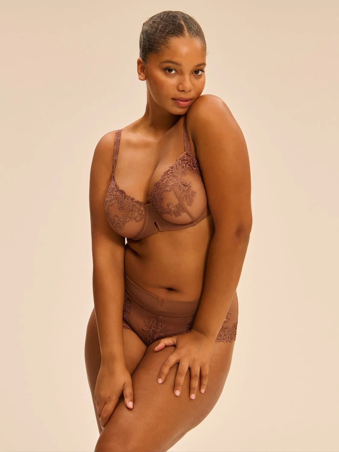 Saga Sheer Demi - Mocha