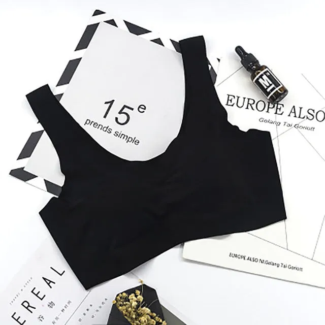 Sexy Bras For Women Seamless easy comfort bra Push Up Wirefree Bralette Lingerie bh Vest Padded Brassiere Sleeping Underwear #D