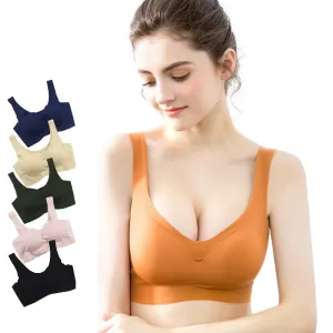 Sexy Bras For Women Seamless easy comfort bra Push Up Wirefree Bralette Lingerie bh Vest Padded Brassiere Sleeping Underwear #D
