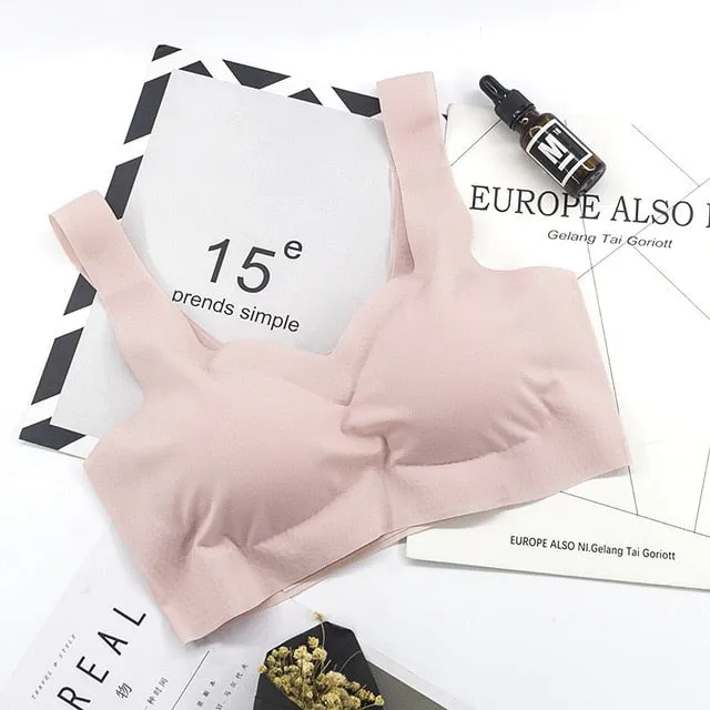 Sexy Bras For Women Seamless easy comfort bra Push Up Wirefree Bralette Lingerie bh Vest Padded Brassiere Sleeping Underwear #D