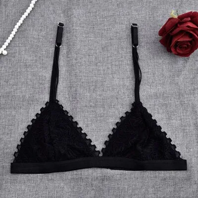 Sexy Lace Bra Thin Transpant Seamless Bra Unlined Lingerie Bralette Backless Bra for Women Underwear Intimates Brassiere Summer
