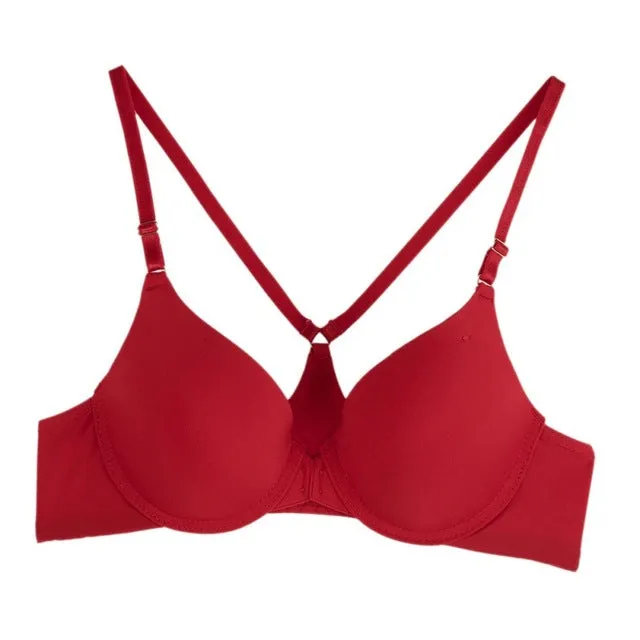Sexy Push Up Seamless Underwire Bra Women Front Closure Lace Bra Lingerie Bralette Underwear 5 Colors