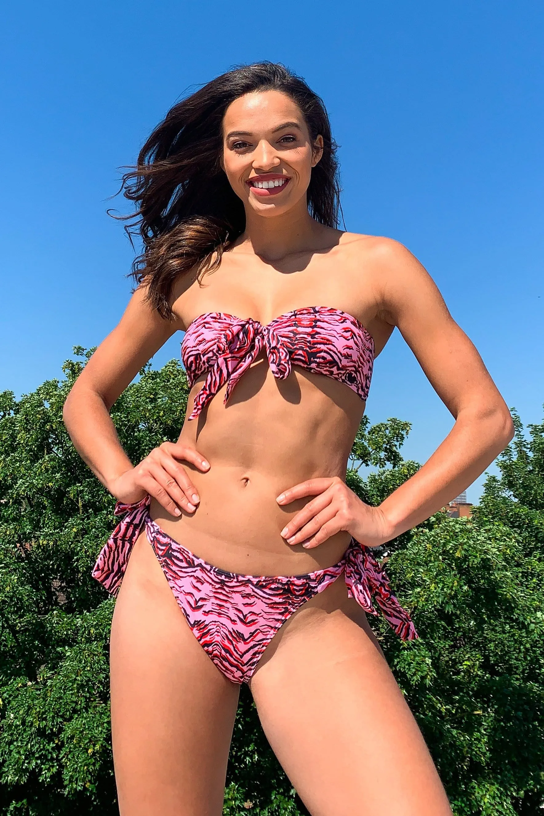 Tiger Bow Tie High Leg Brief