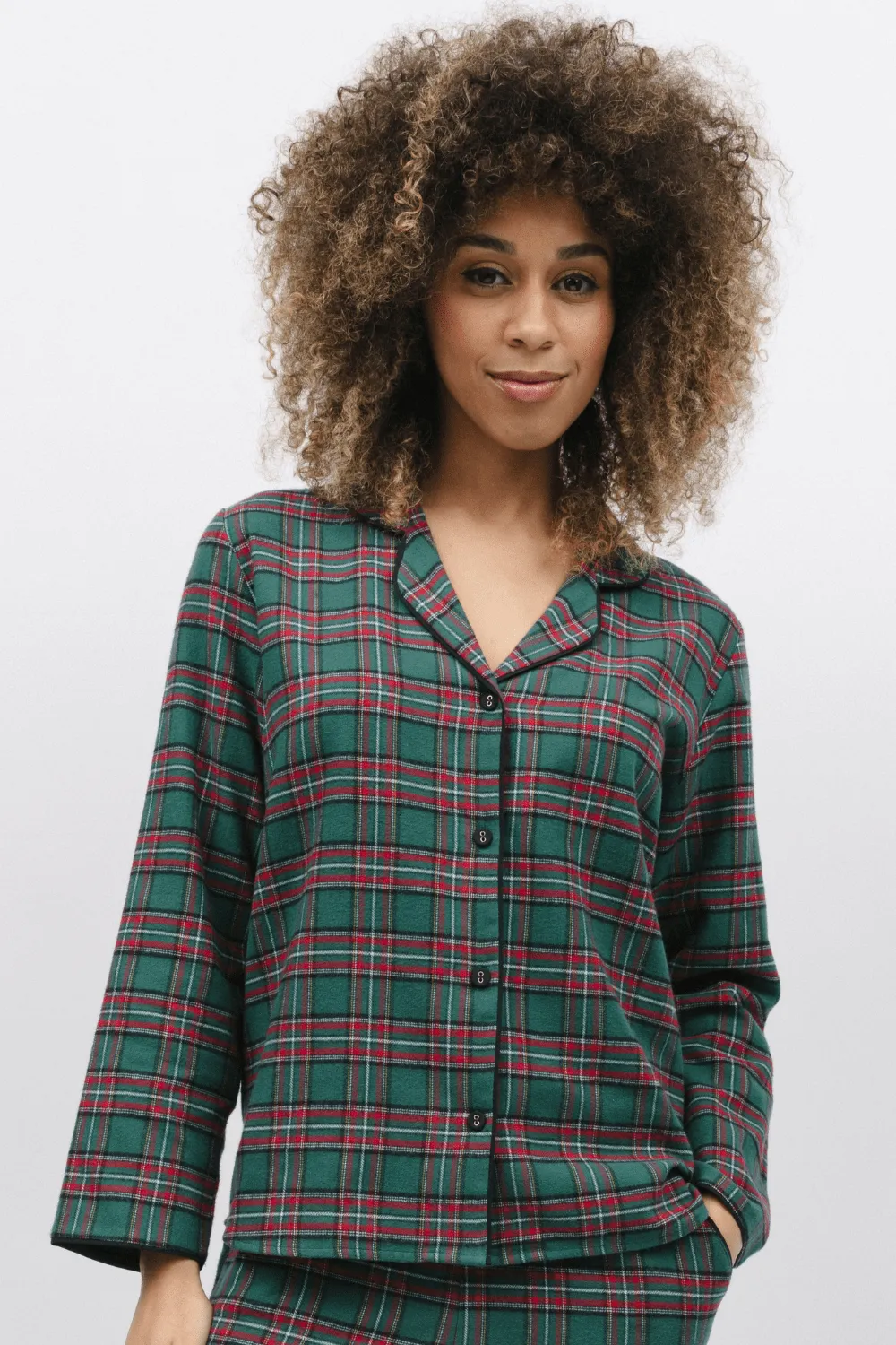 Whistler Check Pyjama Top. Size UK 8