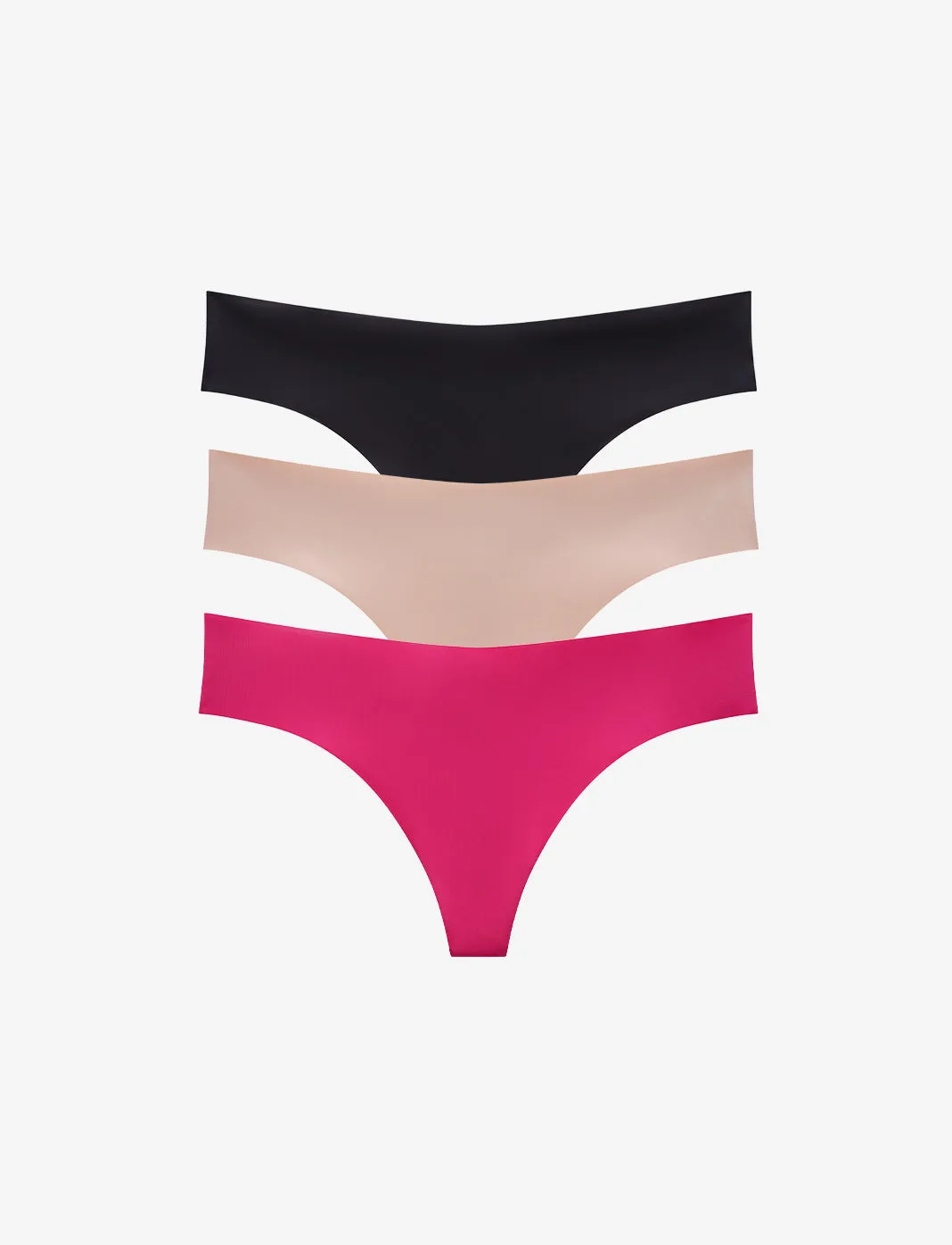 Zero Edge No-Show Thong - 3 Pack